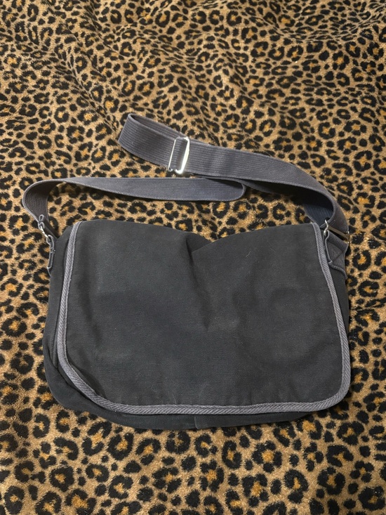 Other - Black Canvas Messenger Bag - small